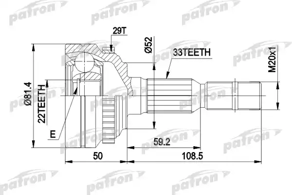 PATRON PCV1287A ШРУС