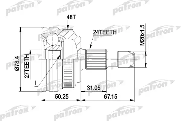 PATRON PCV1367 ШРУС