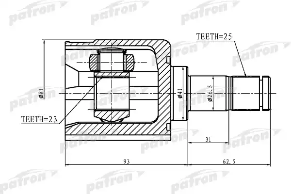 PATRON PCV1384 ШРУС