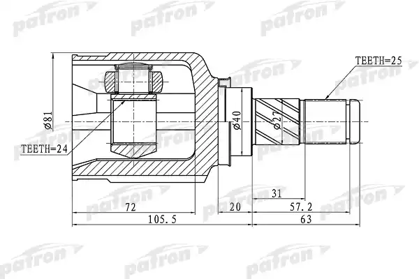 PATRON PCV1411 ШРУС
