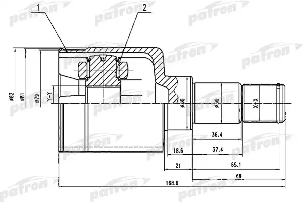 PATRON PCV1493 ШРУС внутренний левый 26x40x23 FORD FOCUS II CB4 08-11