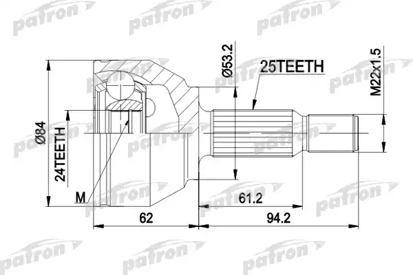 PATRON PCV1511 ШРУС