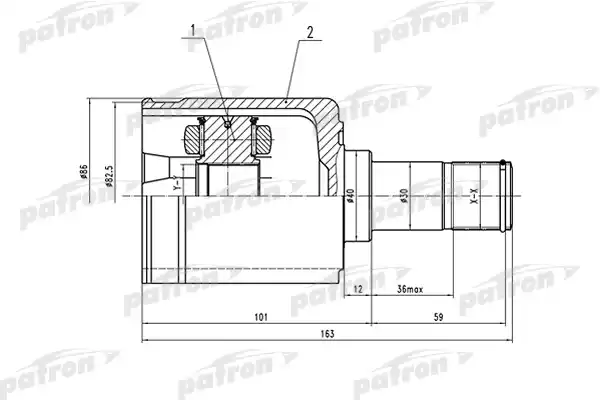 PATRON PCV1513 ШРУС внутренний левый 29x40x35 HONDA PILOT YF4 09-