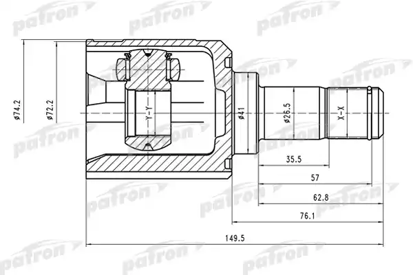 PATRON PCV1528 ШРУС