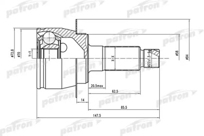 PATRON PCV1558 ШРУС