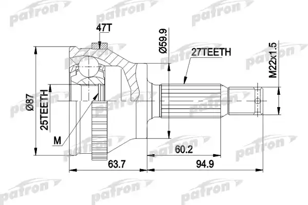 PATRON PCV1617AL ШРУС