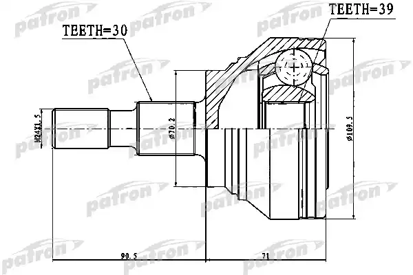 PATRON PCV1756 ШРУС