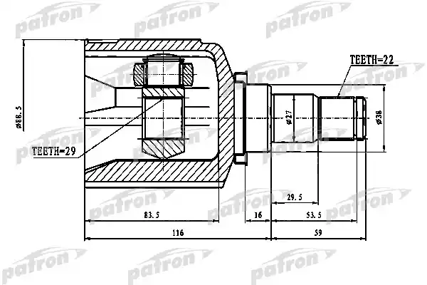 PATRON PCV1774 ШРУС