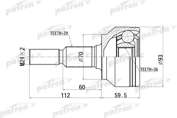 PATRON PCV6879 ШРУС наружн 29x70x36 JEEP: CHEROKEE 05-09