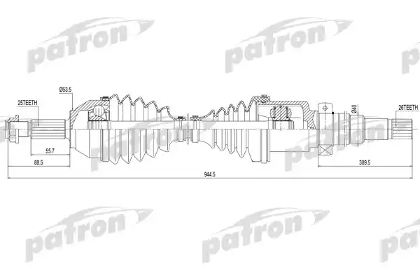 PATRON PDS0179 Полуось