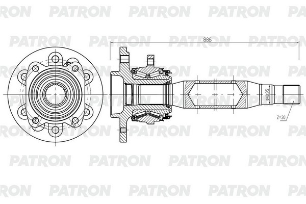 PATRON PDS0565 Полуось