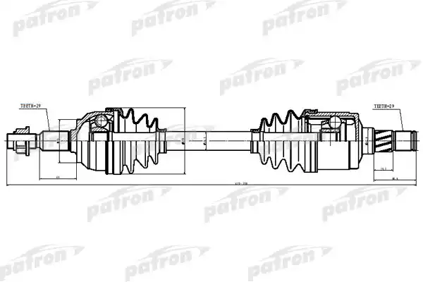PATRON PDS0621 Полуось привода