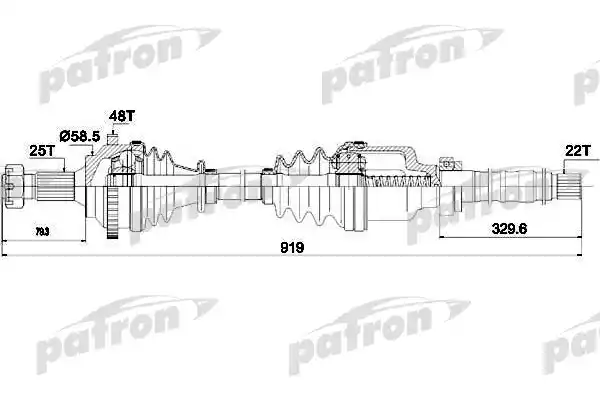 PATRON PDS1562 Полуось привода