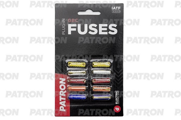 PATRON PFS004 Комплект предохранителей (аналог TESLA F151/F152/F153) GBC Plug-In Fuses (5Ax2 8Ax2 16Ax2 20Ax2 25Ax2)