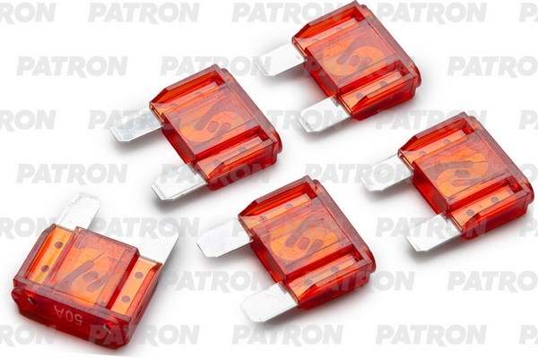 PATRON PFS065 Предохранитель пласт.коробка 5шт MAXI Fuse 50A красный