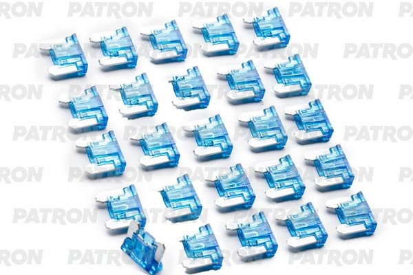 PATRON PFS087 Предохранитель пласт.коробка 25шт LOW PROFILE MINI Fuse 15A голубой