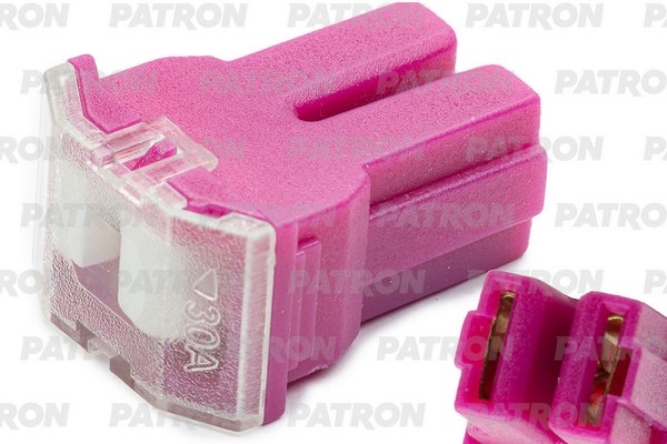PATRON PFS101 Предохранитель блистер 1шт PFA Fuse (PAL312) 30A розовый 30x15.5x12.5mm