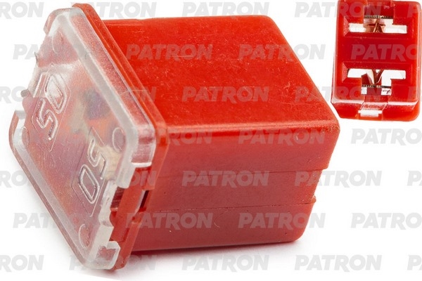 PATRON PFS184 Предохранитель блистер 1шт PAL LOW PROFILE Fuse 50A красный 16x12x10mm