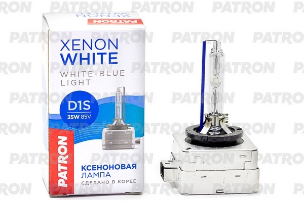 PATRON PLXD1S5000 Лампа газоразрядная D1S 85V 35W 5000K PK32d-2 Xenon White (яркий белый свет) Сделано в Корее