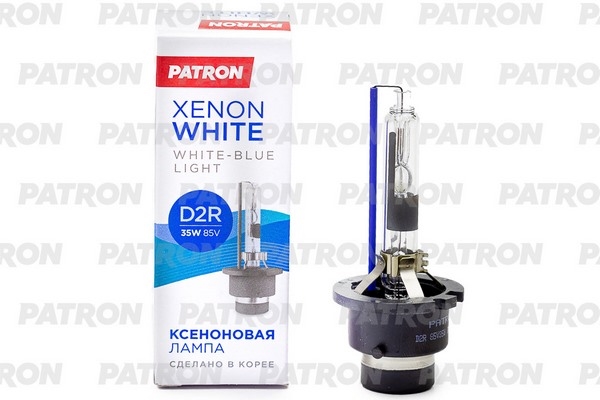 PATRON PLXD2R5000 Лампа газоразрядная D2R 85V 35W 5000K P32D-3 Xenon White (яркий белый свет) Сделано в Корее