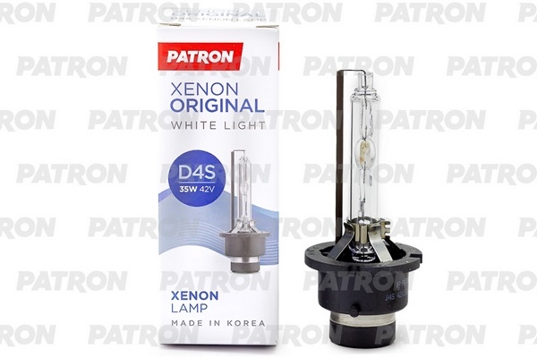PATRON PLXD4S4300 Лампа газоразрядная D4S 42V 35W 4300K P32d-5 (белый свет) Сделано в Корее