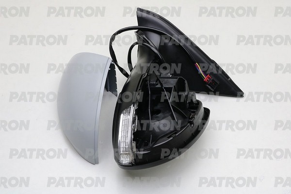 PATRON PMG0009M01 Зеркало наружное в сборе лев электр с подогр, электроскладыв, грунт, 2 указ поворота, асферич VW: Tiguan 07-