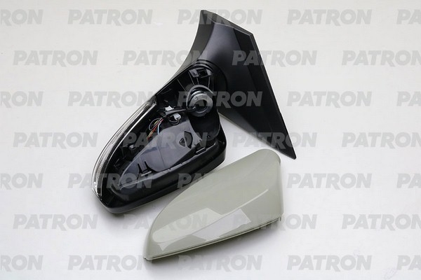 PATRON PMG0010M01 Зеркало наружное в сборе лев электр с подогр, грунт, выпукл, с указ поворота HYUNDAI: Accent 11- / Solaris 15-