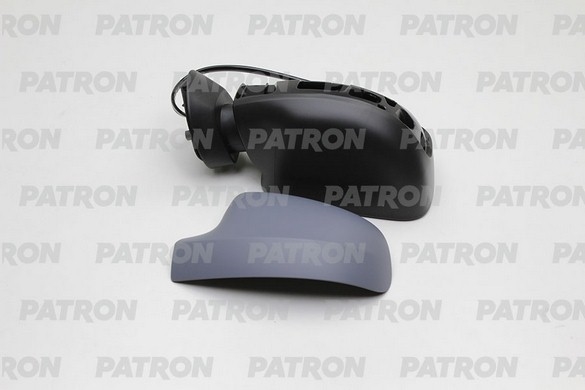 PATRON PMG0803M07 Зеркало наружное в сборе лев, электр, с подогр, грунт, выпукл DACIA:LOGAN (2007-), SANDERO (2008-) / RENAULT:LOGAN (2004-)