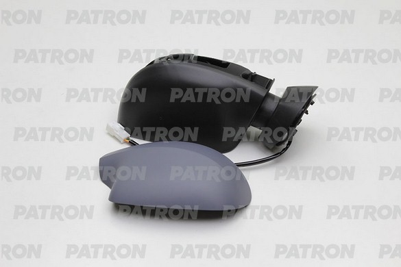 PATRON PMG0803M08 Зеркало наружное в сборе прав, электр, с подогр, грунт, выпукл DACIA:LOGAN (2007-), SANDERO (2008-) / RENAULT:LOGAN (2004-)