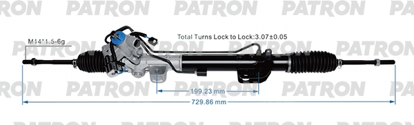 PATRON PSG1046 Рейка рулевая с сервотроником NISSAN MURANO (Z51) 06.2008 - MURANO RUS MAKE (Z51R) 12.2010 - 06.2016