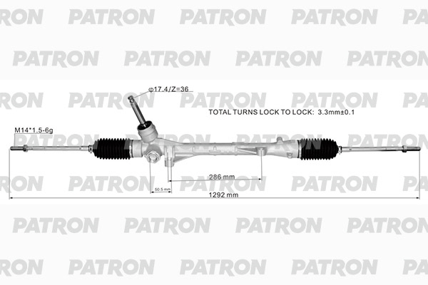 PATRON PSG1060 Рейка рулевая MITSUBISHI OUTLANDER III (GGW, GFW, ZJ, ZL, ZK) 14-