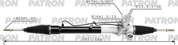 PATRON PSG3056 Рейка рулевая TOYOTA YARIS L 1999 - 2005 1.0/1.3/1.4D