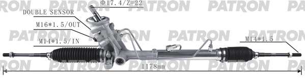 PATRON PSG3057 Рейка рулевая VW POLO 2001-2009 ROOMSTER 2006-/FABIA 2007-