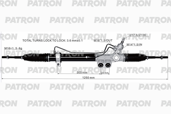 PATRON PSG3127 Рейка рулевая NISSAN ARMADA (TA60) 06- INFINITI QX56 03-