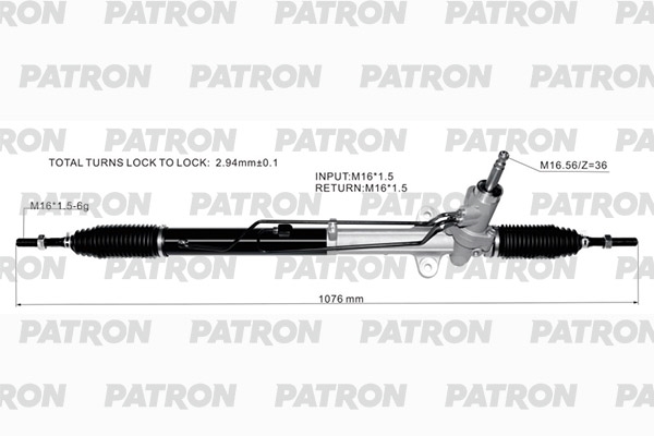 PATRON PSG3132 Рейка рулевая HYUNDAI SONATA VI (YF) 11-