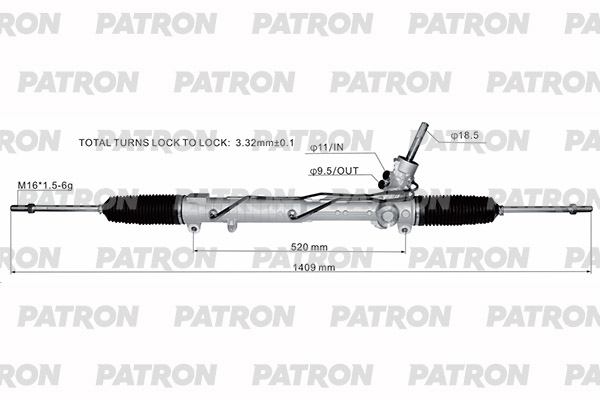 PATRON PSG3135 Рейка рулевая LAND ROVER DISCOVERY III (L319) 04- DISCOVERY IV (L319) 09-