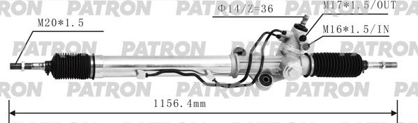 PATRON PSG3187 Рейка рулевая гидравлическая TOYOTA: LAND CRUISER 100 (J100) 1998-