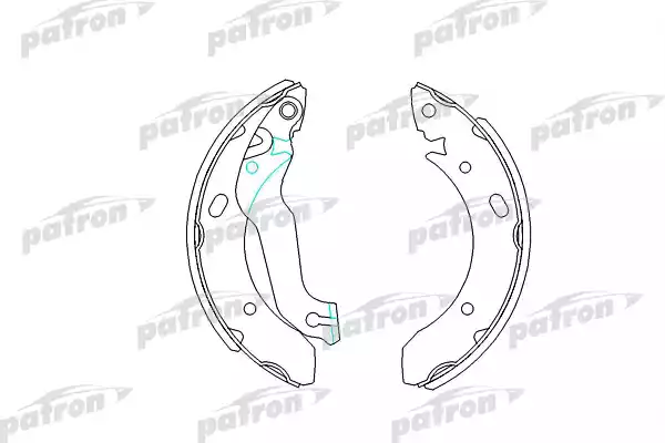 PATRON PSP319 Колодки тормозные барабанные HYUNDAI: COUPE 96-02, LANTRA I 90-95, LANTRA II 95-00, LANTRA II Wagon 96-