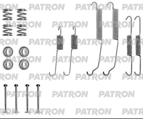 PATRON PSRK0053 Комплект монтажный тормозных колодок барабанных PEUGEOT: 205 I 84-87, 205 I КАБРИО 86-90, 205 II 87-98, 309 I 85-89, 309 II 89-93, RENAULT: 11 83-88, 11 ФУРГОН 83-88, 19 I 88-92, 19 I C