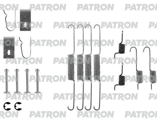 PATRON PSRK0080 Комплект монтажный тормозных колодок барабанных MAZDA: 626 II 82-87, 626 II HATCHBACK 83-87, 626 III 87-92, 626 III HATCHBACK 87-92, 626 III КУПЕ 87-92