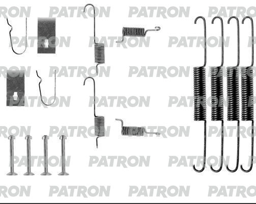 PATRON PSRK0086 Комплект монтажный тормозных колодок барабанных MAZDA: 626 II 83-87, 626 II HATCHBACK 83-87, 626 III 87-92, 626 III HATCHBACK 87-92, 626 III КУПЕ 87-91