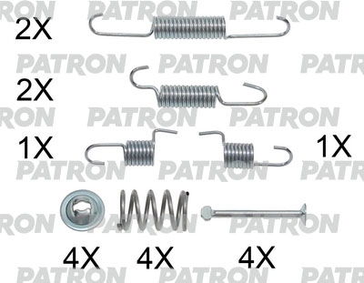 PATRON PSRK0102 Комплект монтажный тормозных колодок барабанных CHEVROLET: NUBIRA 05- , LACETTI 05-