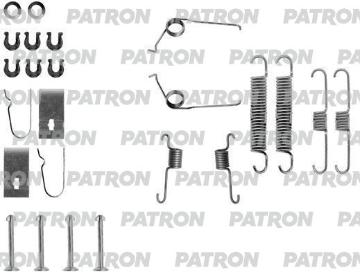PATRON PSRK0145 Комплект монтажный тормозных колодок барабанных DAIHATSU: CHARADE II 83-87, CHARADE III 87-92, CHARADE III СЕДАН 90-93, CHARADE IV 93-99, CHARADE IV СЕДАН 94-