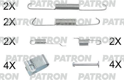 PATRON PSRK0160 Комплект монтажный тормозных колодок барабанных NISSAN: ALMERA II 00-
