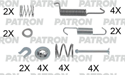 PATRON PSRK0244 Комплект монтажный тормозных колодок барабанных OPEL: FRONTERA B 98- , FRONTERA A 95-98/ 92-98 / VAUXHALL: FRONTERA II 98- , FRONTERA I 92-98