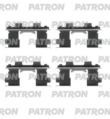 PATRON PSRK1108 Комплект монтажный тормозных колодок дисковых NISSAN:100 NX (B13) 03.90-10.94,SUNNY II HATCHBACK (N13) 01.89-08.91,SUNNY III (N14) 10.90-06.95,SUNNY III HATCHBACK (N14) 10.90-05.95,SUNNY