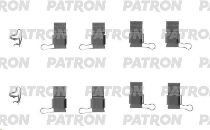 PATRON PSRK1171 Комплект монтажный тормозных колодок дисковых TOYOTA:HIACE III WAGON ( H10 ) 08.89-08.95,HIACE III ФУРГОН ( H10 ) 08.89-08.95
