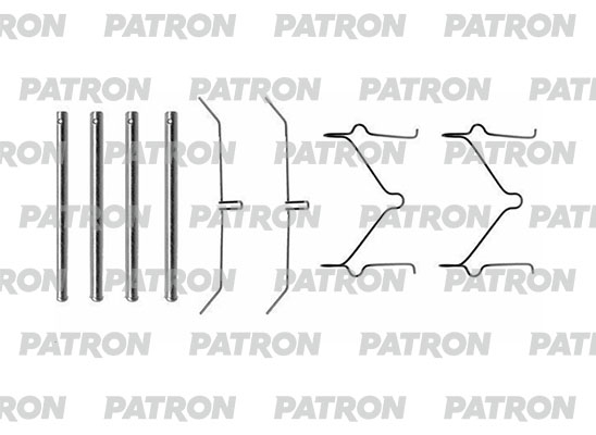 PATRON PSRK1218 Комплект монтажный тормозных колодок дисковых TOYOTA: LAND CRUISER 84-96, HILUX 78-91