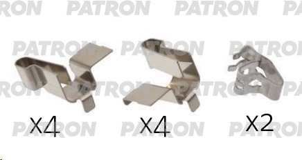 PATRON PSRK1237 Комплект монтажный тормозных колодок дисковых SUZUKI:BALENO (EG) 07.95-05.02,BALENO ХЕЧБЭК (EG) 07.95-05.02,BALENO УНИВЕРСАЛ (EG) 08.96-05.02,JIMNY (FJ) 09.98-,SAMURAI (SJ) 11.88-