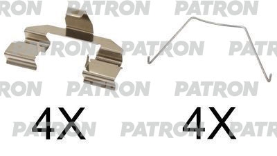 PATRON PSRK1245 Комплект монтажный тормозных колодок дисковых TOYOTA:COROLLA ( E11 ) 04.97-01.02,COROLLA COMPACT ( E11 ) 02.00-01.02,COROLLA LIFTBACK ( E11 ) 02.00-01.02,COROLLA WAGON (  E11 ) 04.97-01.